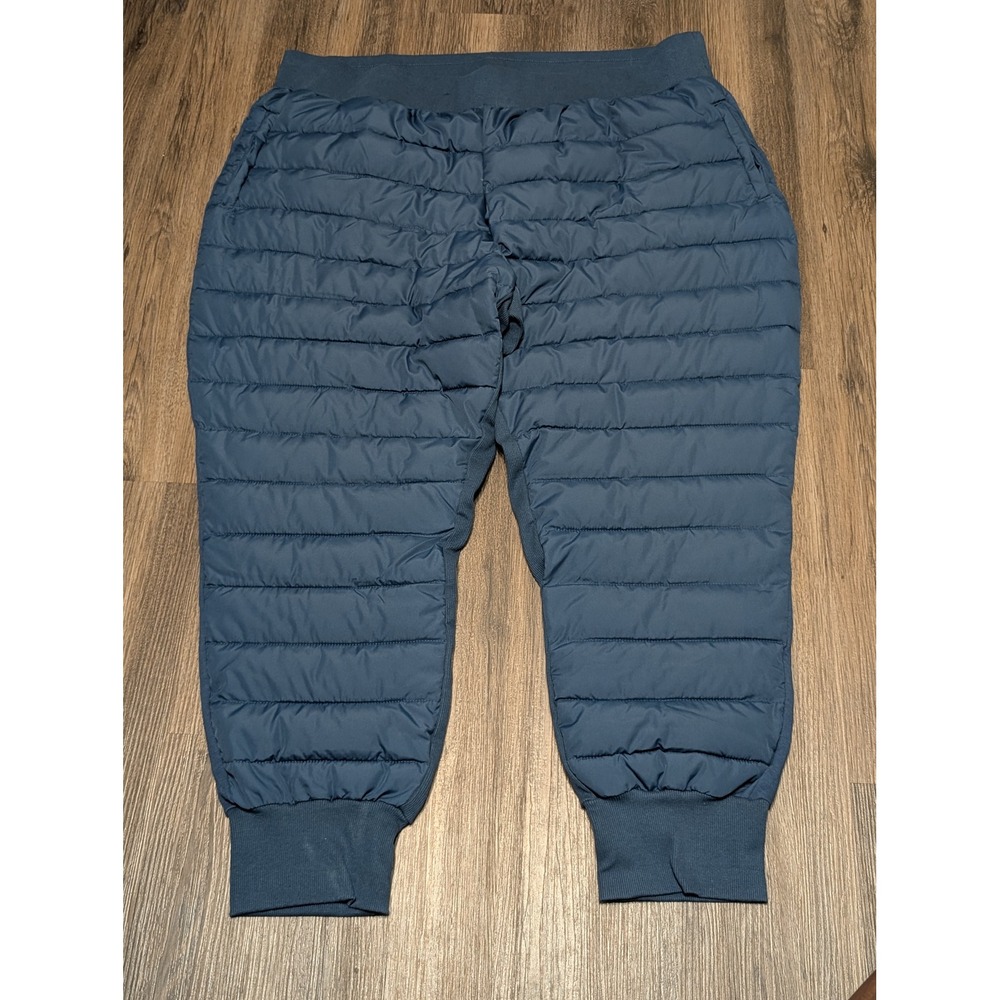 Fabletics Aspen Putter Jogger Pants 4X Blue Nova Quilted‎ Lightweight Warm